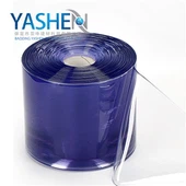 Монтаж на синя PVC лентова завеса